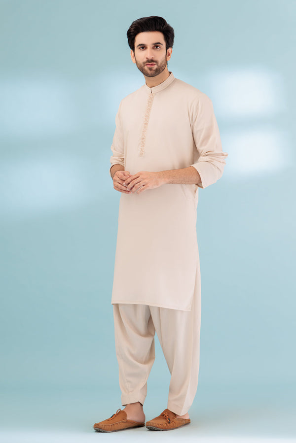 C-BUFF-BLENDED-KURTA SHALWAR - (KSRB23-031)