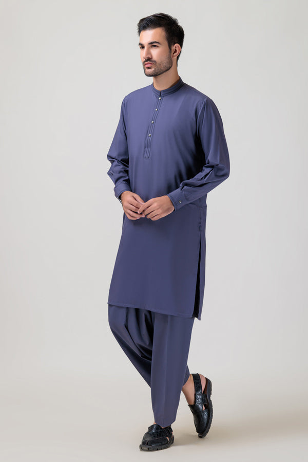 COAL-BLENDED-KURTA SHALWAR - (KSRB23-033)