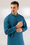 OX-BLUE-BLENDED-KURTA SHALWAR - (KSRR24-001)