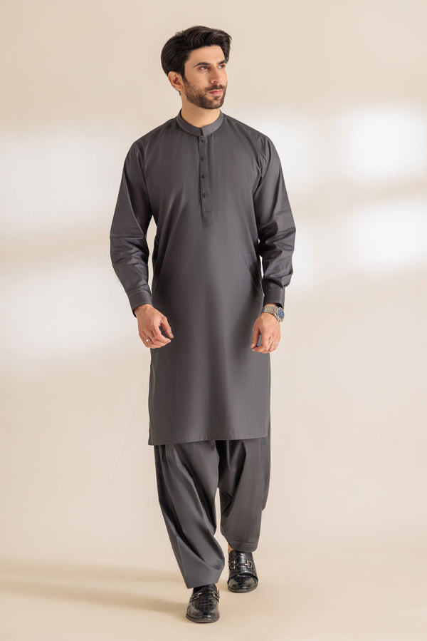 SMOKE-COTTON-KURTA SHALWAR - (KSRR24-003)