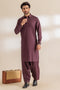 GRAPE-COTTON-KURTA SHALWAR - (KSRR24-005)