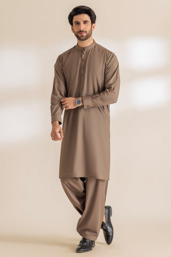 OLIVE-BLENDED-KURTA SHALWAR - (KSRR24-009)