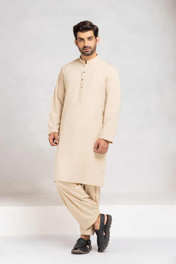 CREAM-BLENDED-KURTA SHALWAR (KSRS23-003)