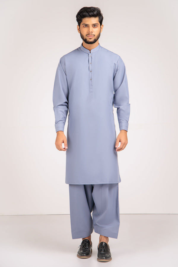 L-GRAY-BLENDED-KURTA SHALWAR (KSRS23-005)