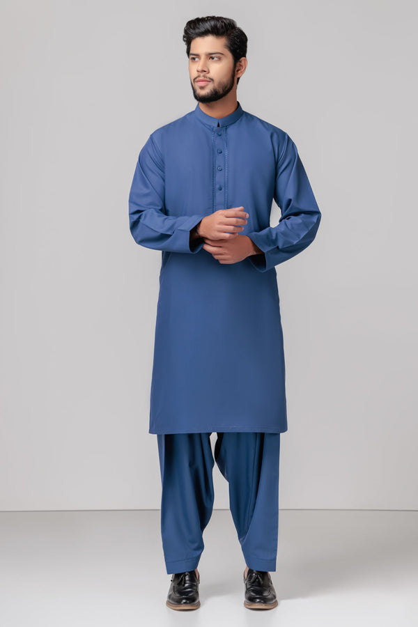 SLATE-COTTON-KURTA SHALWAR (KSRS23-025)