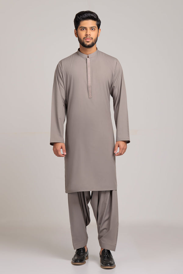 SLATE-BLENDED-KURTA SHALWAR (KSRS23-037)