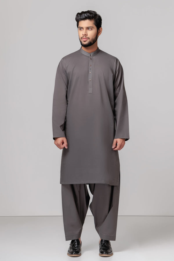 O-GRAY-COTTON-KURTA SHALWAR (KSRS23-045)