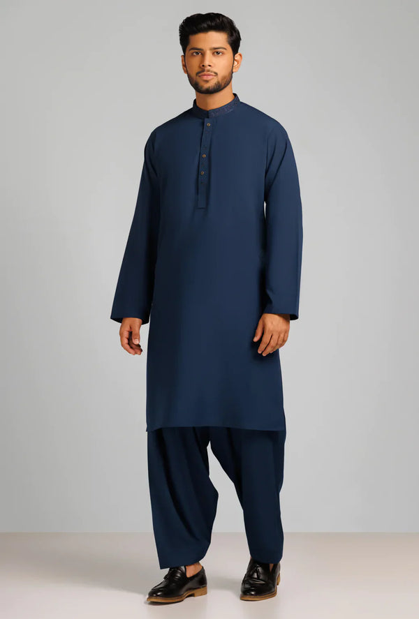 BLUE-BLENDED-KURTA SHALWAR (KSRS23-051)