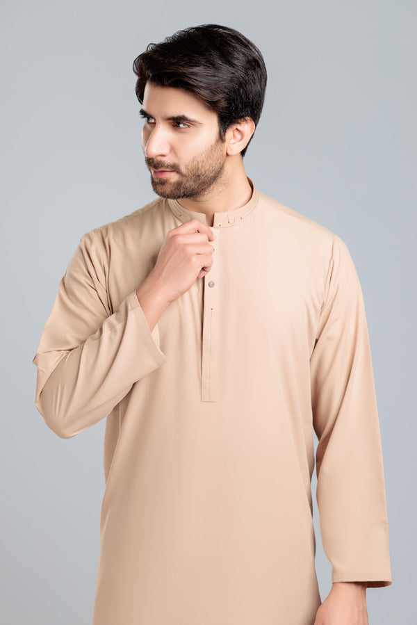 CAMEL-BLENDED-KURTA SHALWAR- (KSRS23-081)