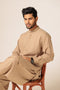 W-WHEAT-BLENDED-KURTA SHALWAR - (KSRS23-082)