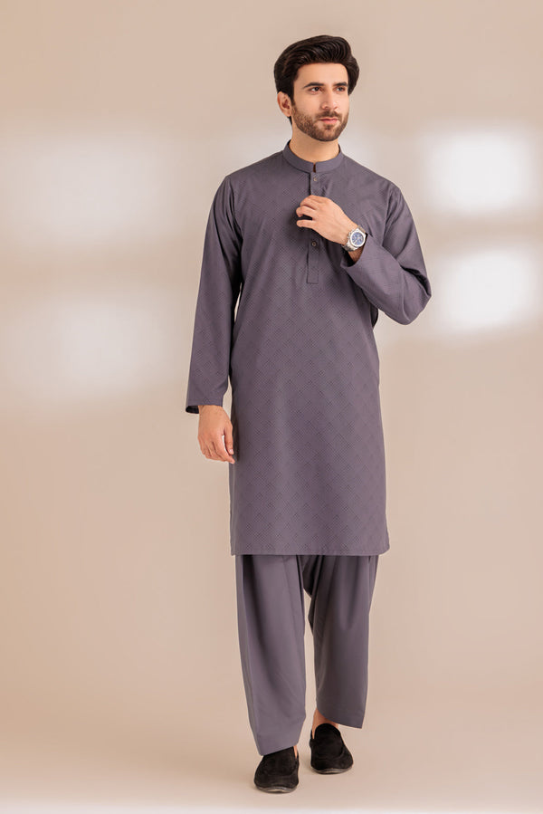 CHARCOAL-BLENDED-KURTA SHALWAR - (KSRS23-085)