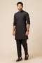 J-BLACK-BLENDED-KURTA SHALWAR - (KSRS23-093)