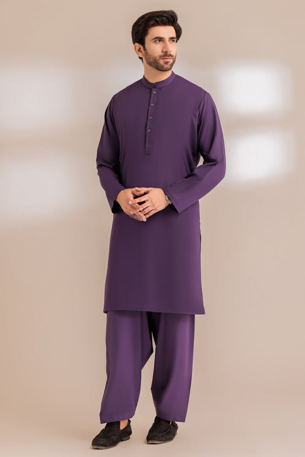 P-PURPLE-BLENDED-KURTA SHALWAR - (KSRS23-099)