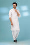 EG-WHITE-BLENDED-KURTA SHALWAR - (KSRS23-102)