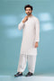 EG-WHITE-BLENDED-KURTA SHALWAR - (KSRS23-102)