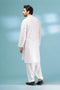 EG-WHITE-BLENDED-KURTA SHALWAR - (KSRS23-102)