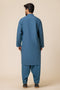 S-BLUE-BLENDED-KURTA SHALWAR - (KSRS23-106)