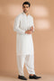 O-WHITE-BLENDED-KURTA SHALWAR - (KSRS24-006)