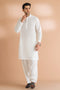 O-WHITE-BLENDED-KURTA SHALWAR - (KSRS24-006)