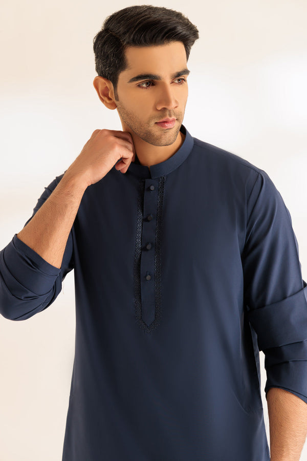 NAVY-BLENDED-KURTA SHALWAR - (KSRS24-008)