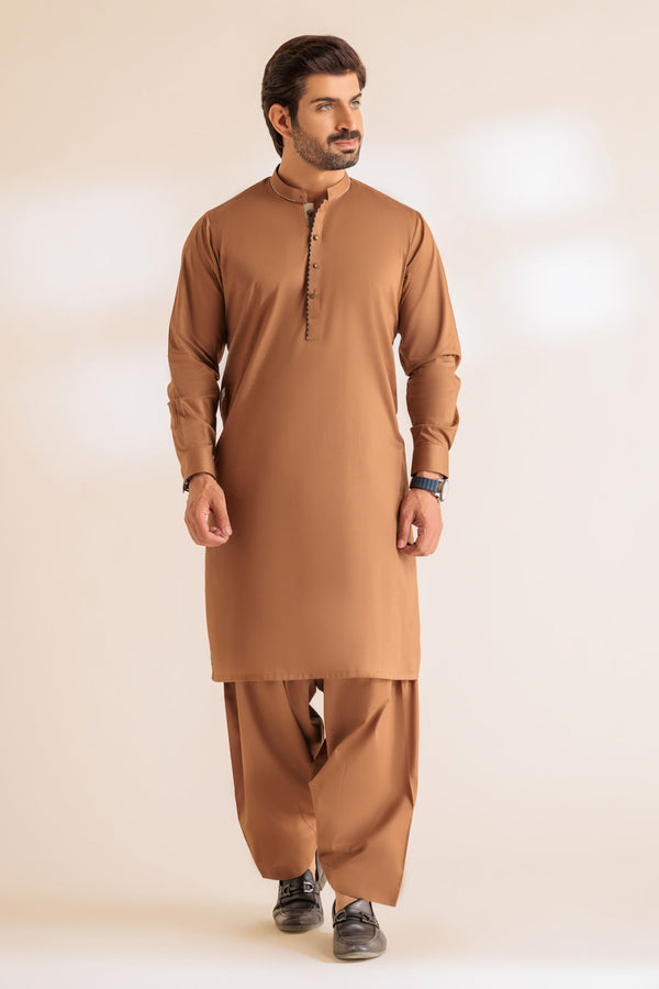 BUFF-COTTON-KURTA SHALWAR - (KSRS24-015)