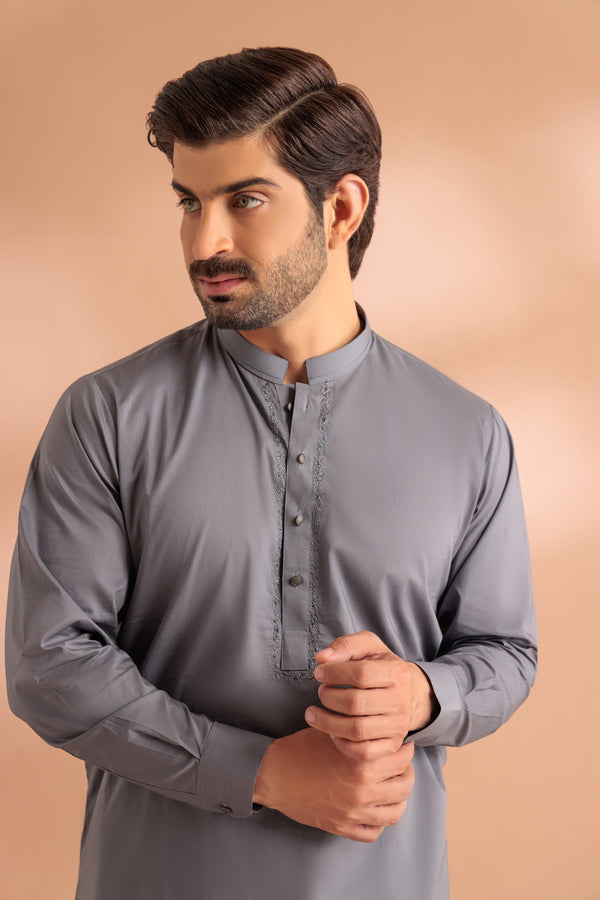 CEMENT-COTTON-KURTA SHALWAR - (KSRS24-023)