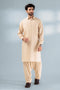 BEIGE-BLENDED-KURTA SHALWAR - (KSRS24-030)