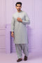 P-SMOKE-COTTON-KURTA SHALWAR - (KSRS24-039)