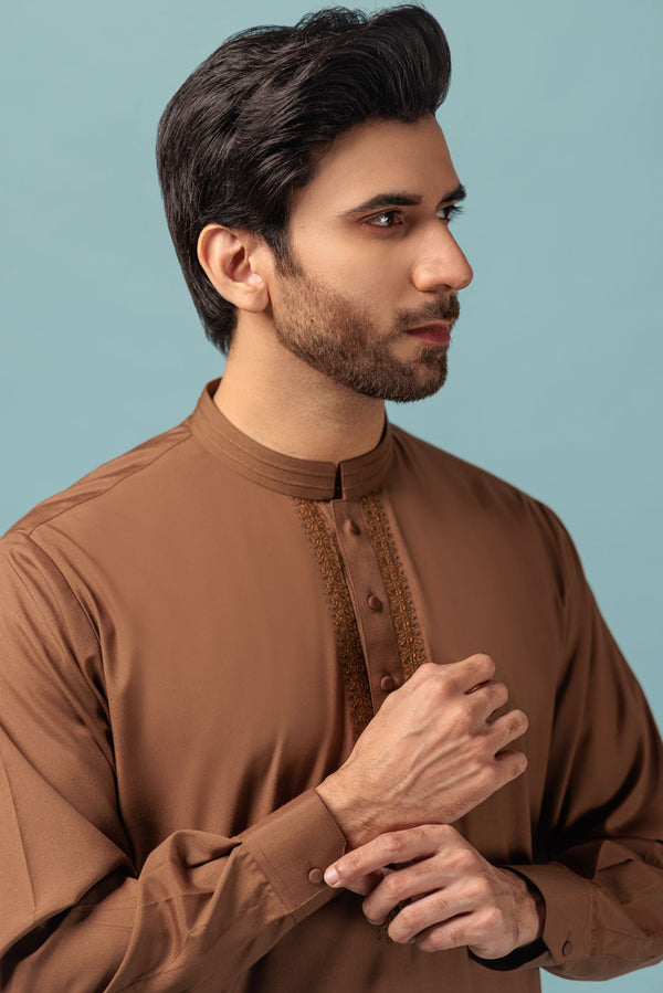 C-SHELL-BLENDED-KURTA SHALWAR - (KSRW23-003)