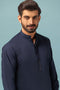 D-BLUE-BLENDED-KURTA SHALWAR - (KSRW23-009)