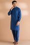 D-BLUE-BLENDED-KURTA SHALWAR - (KSRW23-016)