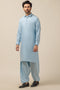 L-BLUE-BLENDED-KURTA SHALWAR - (KSRW23-017)