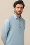 L-BLUE-BLENDED-KURTA SHALWAR - (KSRW23-017)