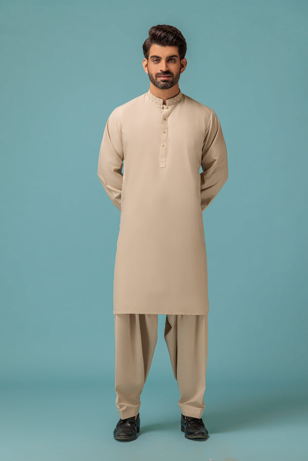 EGG-NOG-BLENDED-KURTA SHALWAR - (KSRW23-019)