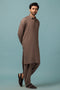 L-BROWN-BLENDED-KURTA SHALWAR - (KSRW23-031)