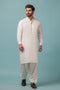 O-WHITE-BLENDED-KURTA SHALWAR - (KSRW23-035)