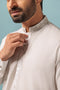 O-WHITE-BLENDED-KURTA SHALWAR - (KSRW23-035)