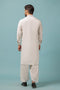 O-WHITE-BLENDED-KURTA SHALWAR - (KSRW23-035)