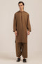 GOLDEN-BLENDED-KURTA SHALWAR - (KSRW24-022)