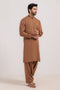 D-BROWN-BLENDED-KURTA SHALWAR - (KSRW24-034)