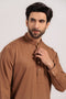 D-BROWN-BLENDED-KURTA SHALWAR - (KSRW24-034)