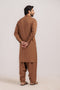 D-BROWN-BLENDED-KURTA SHALWAR - (KSRW24-034)