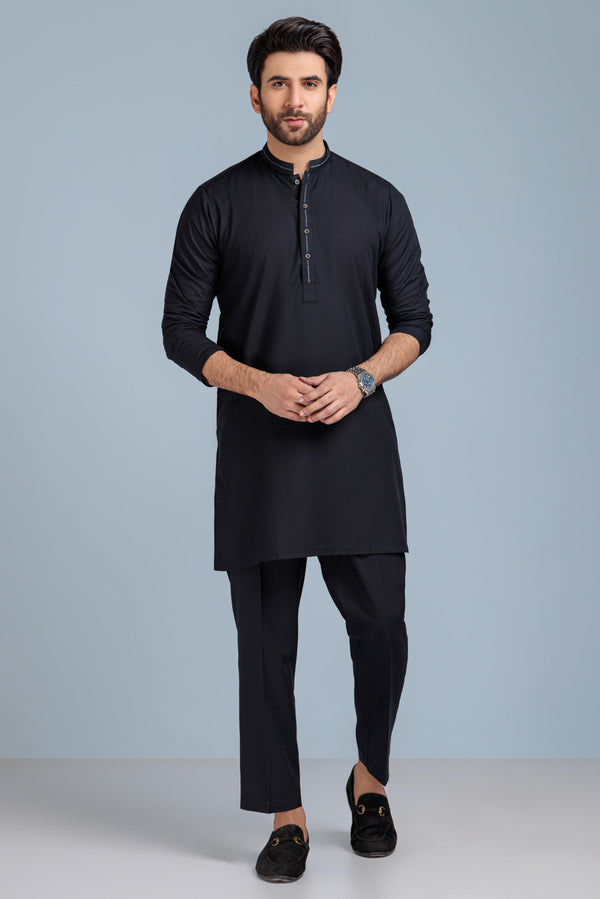 BLUE-BLENDED-KURTA PAJAMA TROUSER (KSS23-015)