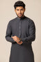 CHARCOAL-BLENDED-Kurta Pajama Trouser - (KSS23-029)