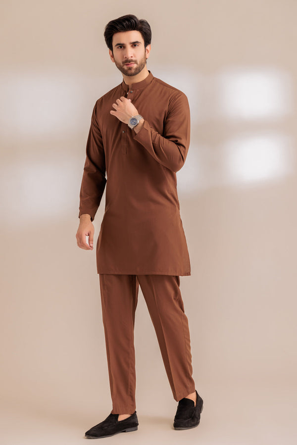 CHOCO-BLENDED-KURTA PAJAMA TROUSER - (KSS23-055)