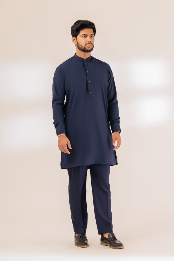 H-GLASS-BLENDED-KURTA PAJAMA TROUSER - (KSS23-056)