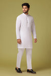 WHITE-COTTON-Kurta Pajama Trouser - (KSS23-058)