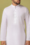 WHITE-COTTON-Kurta Pajama Trouser - (KSS23-058)