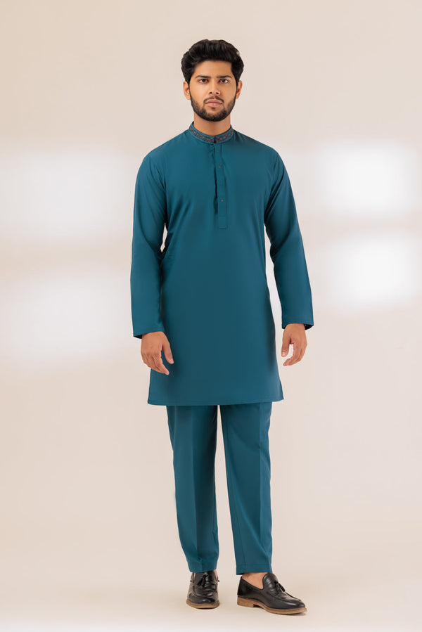 OCEAN-BLENDED-KURTA PAJAMA TROUSER - (KSS23-062)