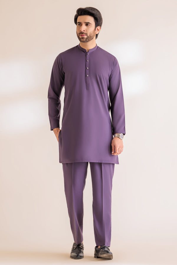 PURPLE-BLENDED-KURTA TROUSER - (KSS24-002)